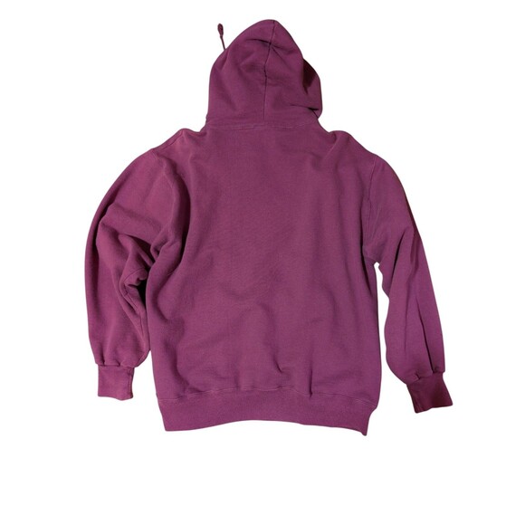 Vintage Champion Snorkel Hoodie Womans XL Maroon Pink 1/4 Zip Pullover 80s USA - Picture 2 of 2